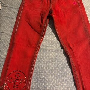 Off-White Red Skinny Jeans for Women
